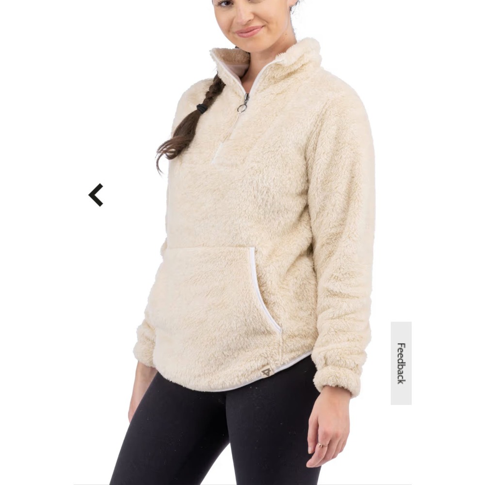 LIV Outdoors Wiley Pullover Sherpa Birch Cream  Large